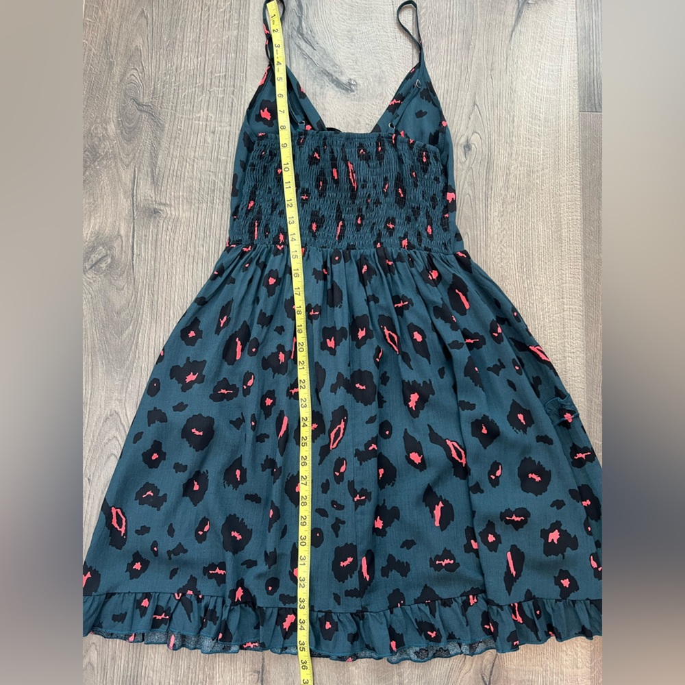Ecowish leopard tie front dress - small - Picture 5 of 9